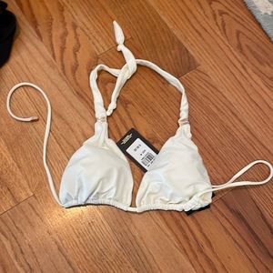 NWT VIX white bikini halter top